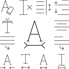 Poster - horizontal, scale, text, width icon in a collection with other items