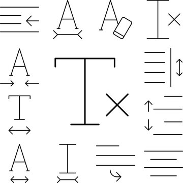 formatting, remove, text icon in a collection with other items