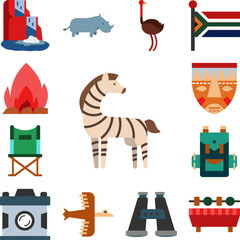 Poster - zebra, animal, zoo icon in a collection with other items