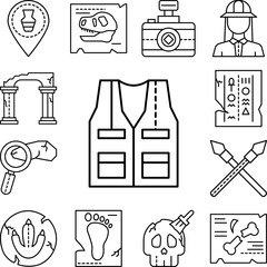 Poster - vest, cloth icon in a collection with other items