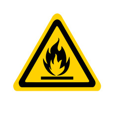 Poster - panneau danger incendie