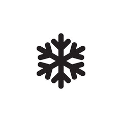 Wall Mural - simple snowflake icon, vector outline icon on white background.