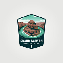 Grand Canyon National Park Vector Patch Logo Symbol Illustration Design