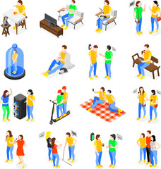 Sticker - Introvert And Extrovert Icons Set