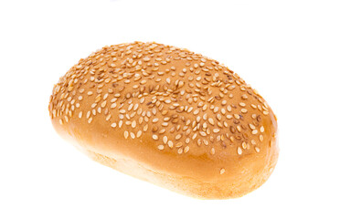 Poster - bun with sesame seeds isolated