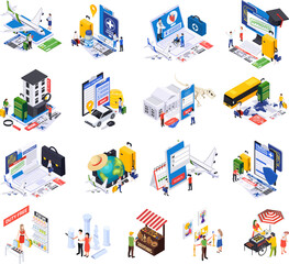 Sticker - International Tourism Isometric Set