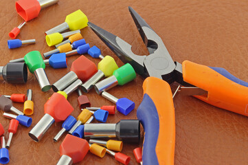 Electrical tools and materials for the installation of an electrical panel on an electrical diagram.