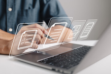 Aufkleber - Ideas for a paperless workplace, e-signing, and document management are all covered in this article. Electronic documents are signed using a stylus pen that is shown on a virtual notebook display.