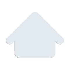 Fototapete - Trendy house light blue icon for app or website. Modern vector illustration isolated on white background.