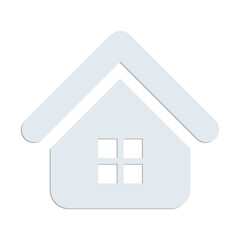 Fototapete - Trendy house light blue icon for app or website. Modern vector illustration isolated on white background.