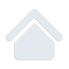 Fototapete - Trendy house light blue icon for app or website. Modern vector illustration isolated on white background.
