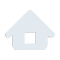 Fototapete - Trendy house light blue icon for app or website. Modern vector illustration isolated on white background.