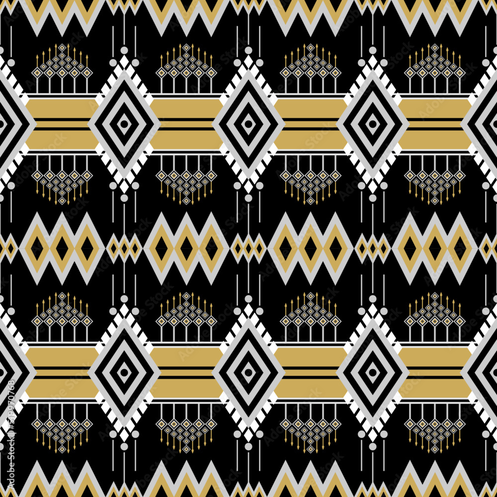 Vector de Stock Seamless ethnic pattern with tribal aztec motives ...