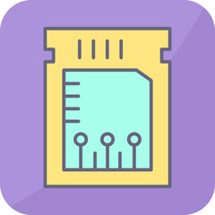 Unique Chip Vector Icon