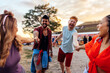 © bernardbodo - Young crew having fun at festival
