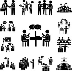 Poster - Bubbles questions laptop trainer icon in a collection with other items