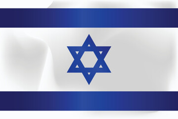 Wall Mural - National flag of Israel. Realistic pictures flag