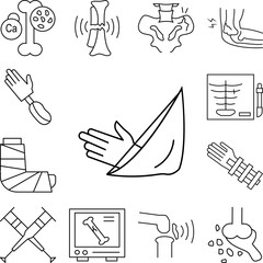 Poster - Bandage hand hospital icon in a collection with other items