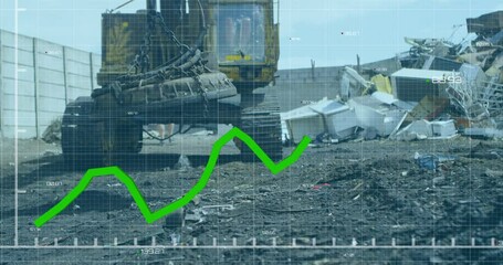 Poster - Animation of statistical data processing over grid network against magnetic crane at junkyard