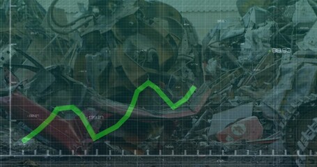 Poster - Animation of statistical data processing over grid network against crane operating at junkyard