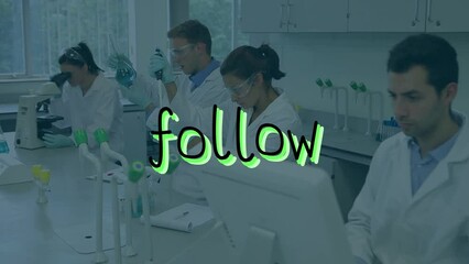 Poster - Animation of follow over diverse lab workers