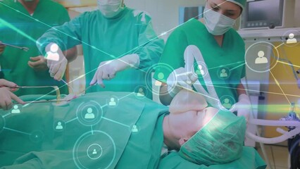 Poster - Animation of connections over team of diverse surgeons during operation