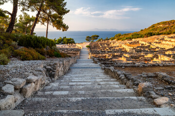 Wall Mural - Archaeological site ancient Kamiros in Rhodes island at Greece