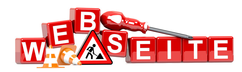 Wall Mural - Die Webseite ist eine Baustelle