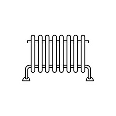 Canvas Print - Warm house radiator icon in line style icon, isolated on white background