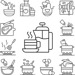 Poster - Tea kitten icon in a collection with other items