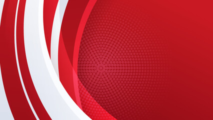 Poster - Modern red and white abstract background