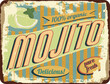 © AJ_stock_photos - vintage shabby slightly rusty advertising banner. fresh mojito. vector illustration