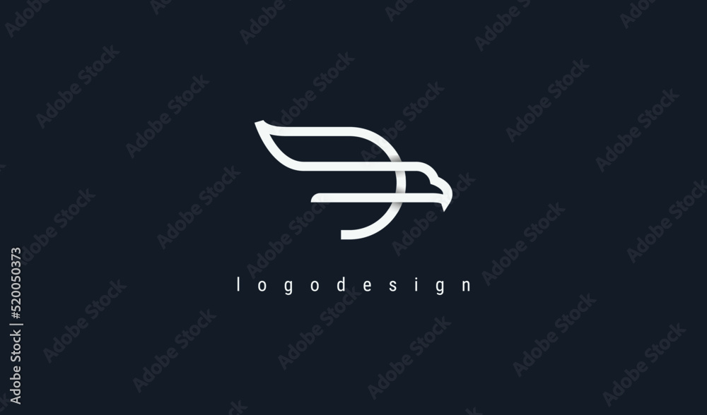 Initial Letter D with Eagle Logo. Usable for Business and Branding ...