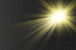 © NAUM - Set of bright beautiful stars. Light effect Bright Star. Beautiful light for illustration. Christmas star. White sparks sparkle with a special light.
