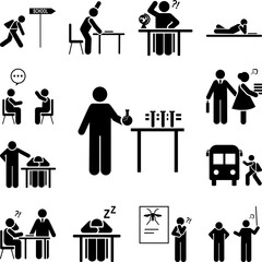 Poster - Education, school icon in a collection with other items
