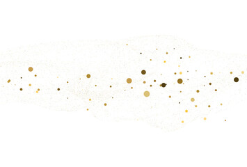 Wall Mural - Light gold glitter round confetti background.