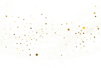 Wall Mural - Light gold glitter round confetti background.