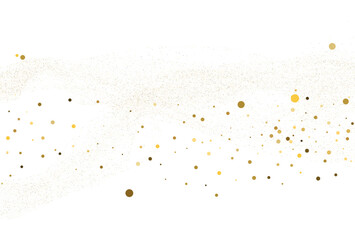 Wall Mural - Light gold glitter round confetti background.