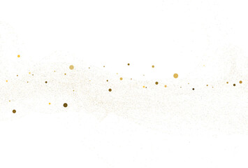 Wall Mural - Light gold glitter round confetti background.