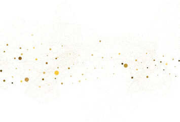 Wall Mural - Light gold glitter round confetti background.