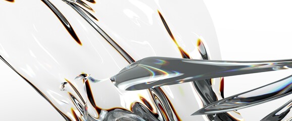 Poster - Abstract line fluid colors backgrounds. Trendy Vibrant Fluid Colors. 3d render
