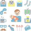© rashadaliyev - Dad, baby icon in a collection with other items