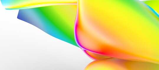 Poster - Abstract 3d render, futuristic background design, modern illustration