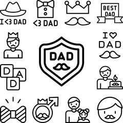 Poster - Shield icon in a collection with other items