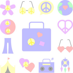 Poster - Briefcase, stickers icon in a collection with other items