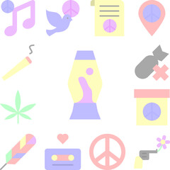 Poster - Light bulb, decorative icon in a collection with other items