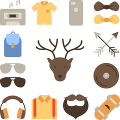 Poster - Deer, animal icon in a collection with other items