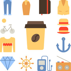 Poster - Coffee, drink icon in a collection with other items