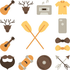 Poster - Paddle icon in a collection with other items