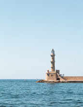 Lighthouse Of Chania Closeup Shot